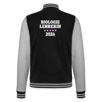Professeur de biologie 2026 Profession Professeur de biologie - Veste Teddy - noir/gris chiné - Dos - Marisol (170cm)