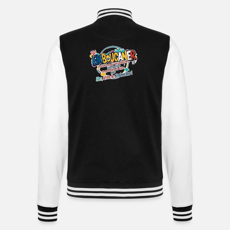 Marseille Slang Art - Emboucaner Expression Design - Veste Teddy - noir/blanc