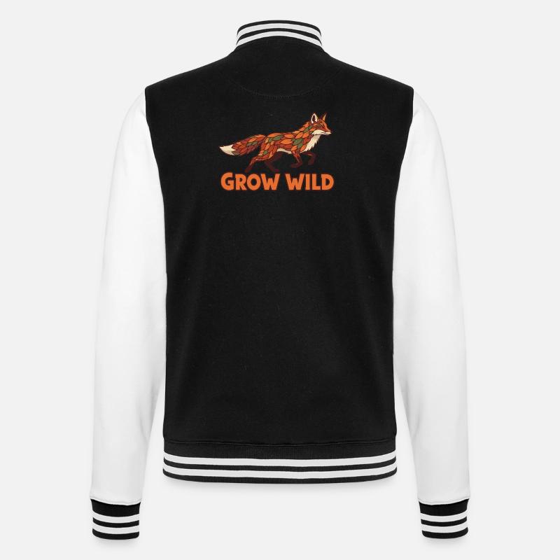 Waldfuchs Patchwork Grow Wild - College-Sweatjacke - Schwarz/Weiß