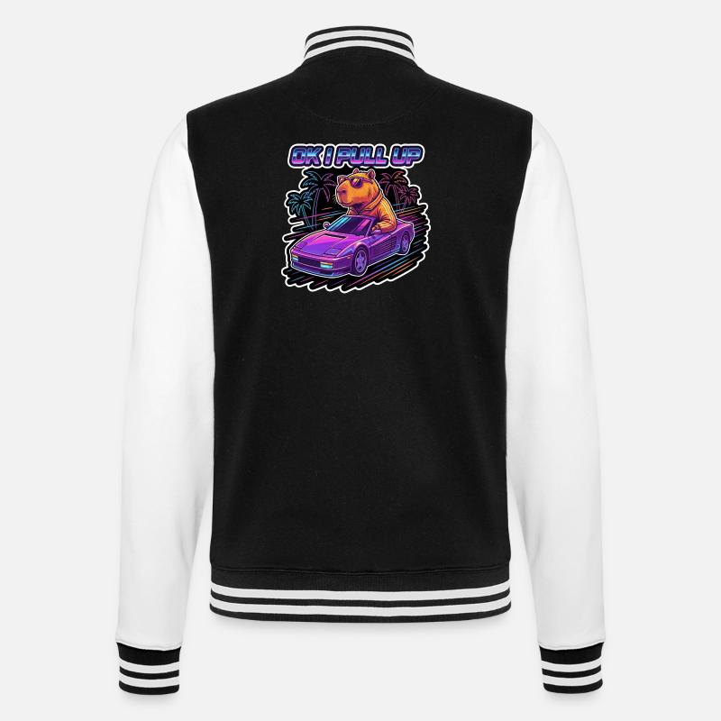OK, je récupère Capybara Retro - Veste Teddy - noir/blanc