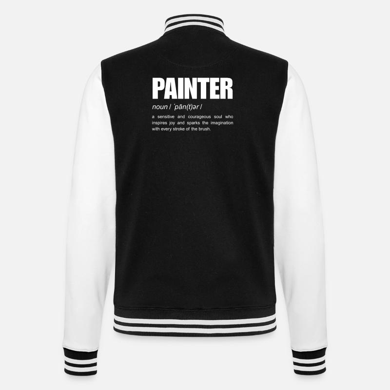 Painter funny noun definition - College Sweat Jacket - black/white