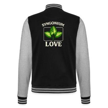 Syngonium Love - College-Sweatjacke - Schwarz/Grau meliert - Hinten - Marisol (170cm)