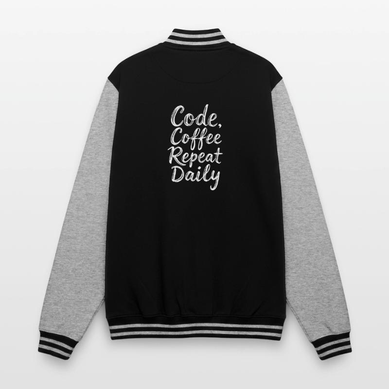 Code Schlaf Debug Wiederholungsprogramm Shirt College-Sweatjacke