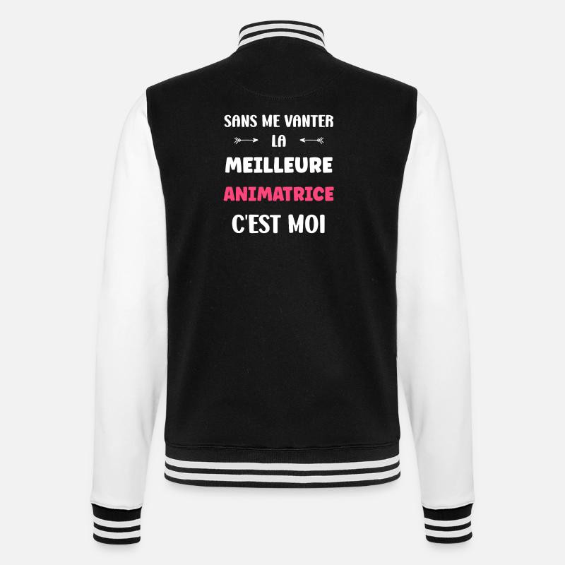 Moderator - College-Sweatjacke - Schwarz/Weiß