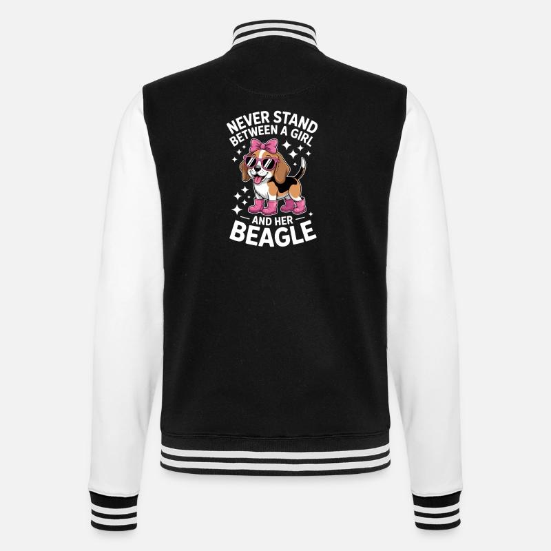 Beagle Sayings Funny Beagle Gift - College Sweat Jacket - black/white