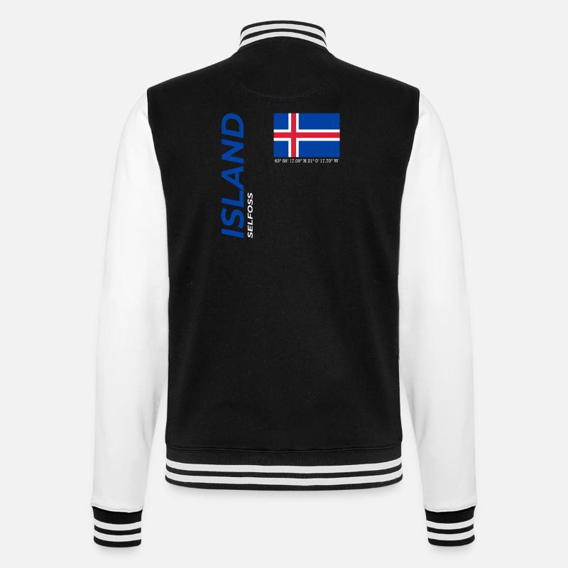 selfoss - College Sweat Jacket - black/white