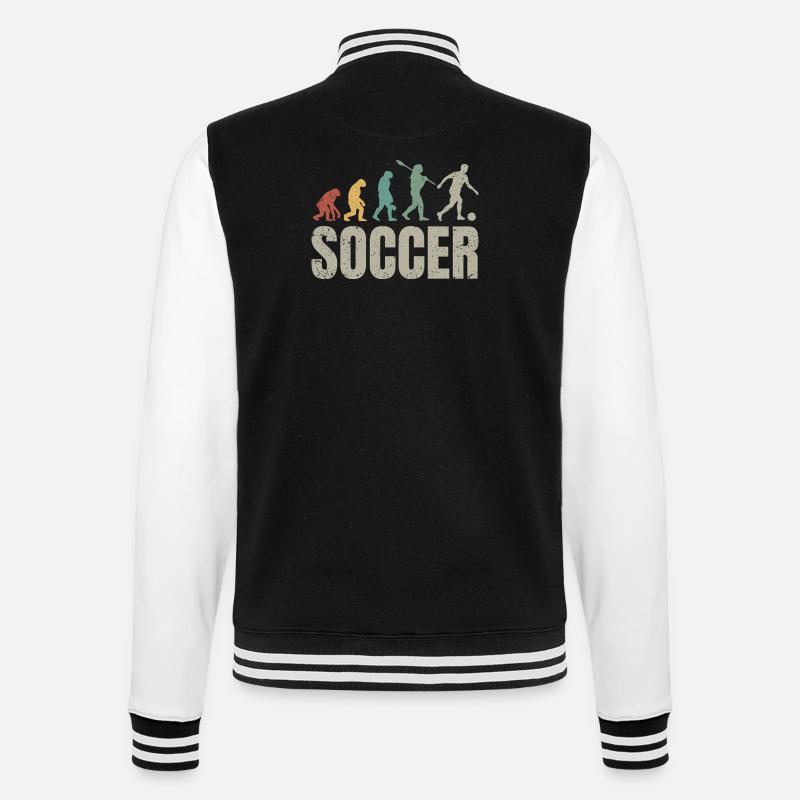 Fußball Evolution | Soccer Evolution - College-Sweatjacke - Schwarz/Weiß