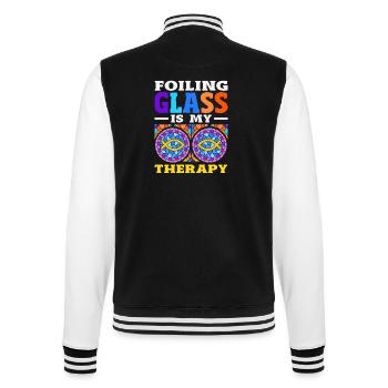 Stained Glass Art Stained Glass Artist - College Sweat Jacket - black/white - Back - Marisol (170cm)