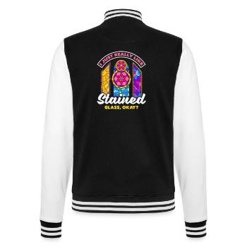 Stained Glass Art Stained Glass Artist - College Sweat Jacket - black/white - Back - Marisol (170cm)