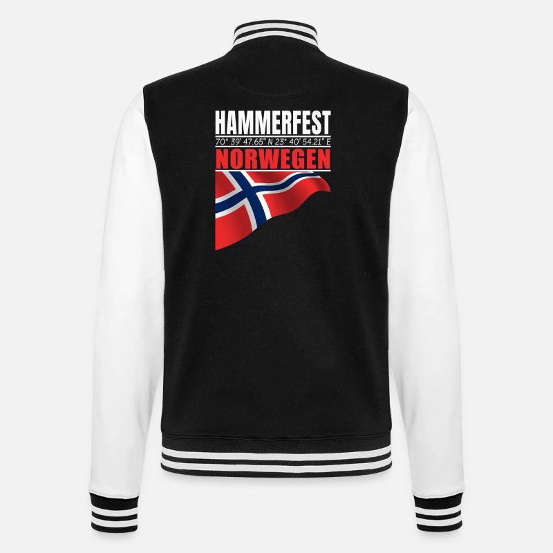 Hammerfest - College Sweat Jacket - black/white
