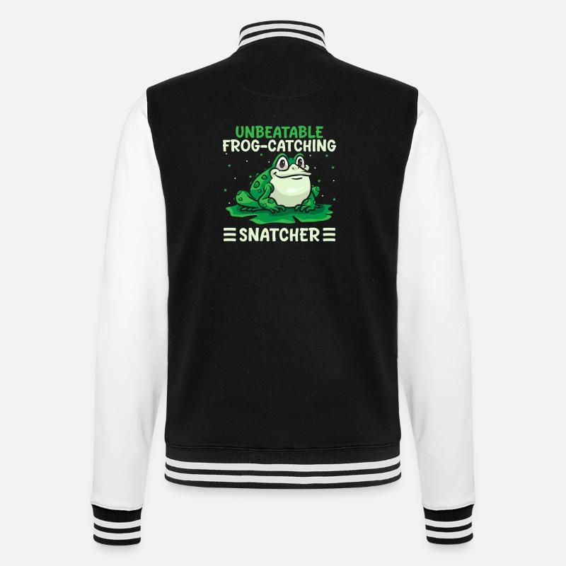 Frog Catcher Unbeatable Frog-Catching Snatcher - College Sweat Jacket - black/white