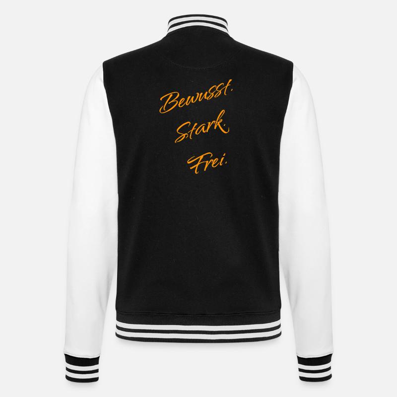Bewusst. Stark. Frei. – Mindset Statement - Veste Teddy - noir/blanc