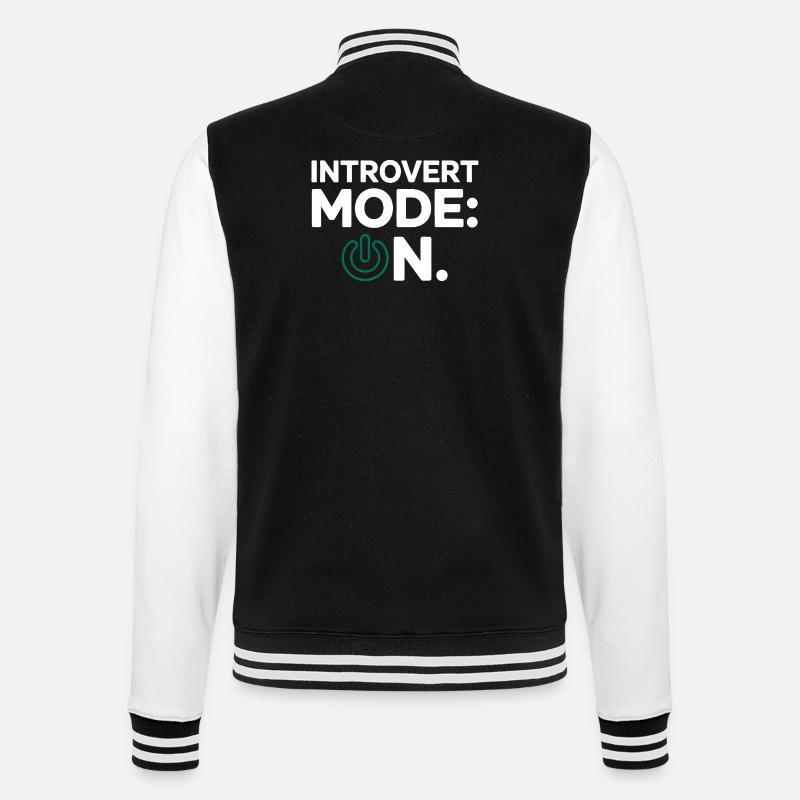 Mode introverti activé – Drôle de proverbe - Veste Teddy - noir/blanc