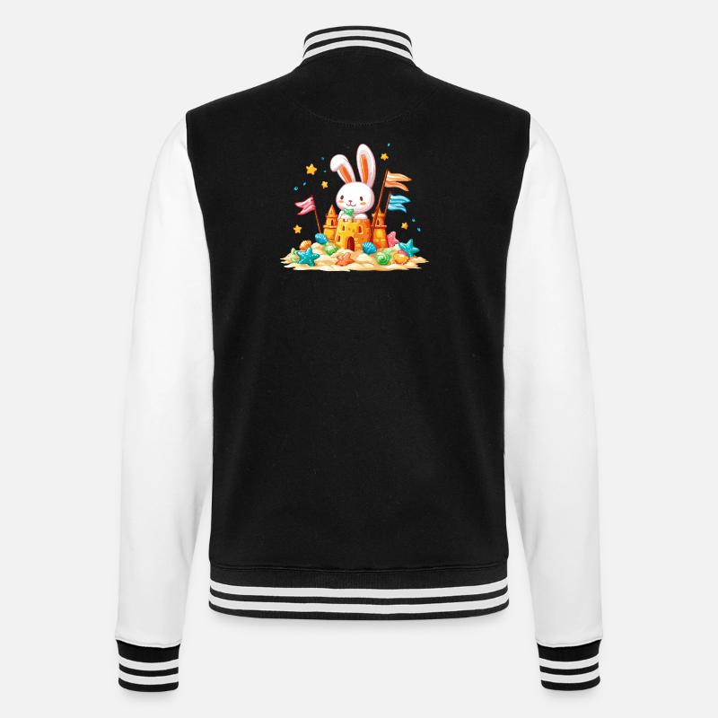 Bunny on the Beach Sandpit - Veste Teddy - noir/blanc