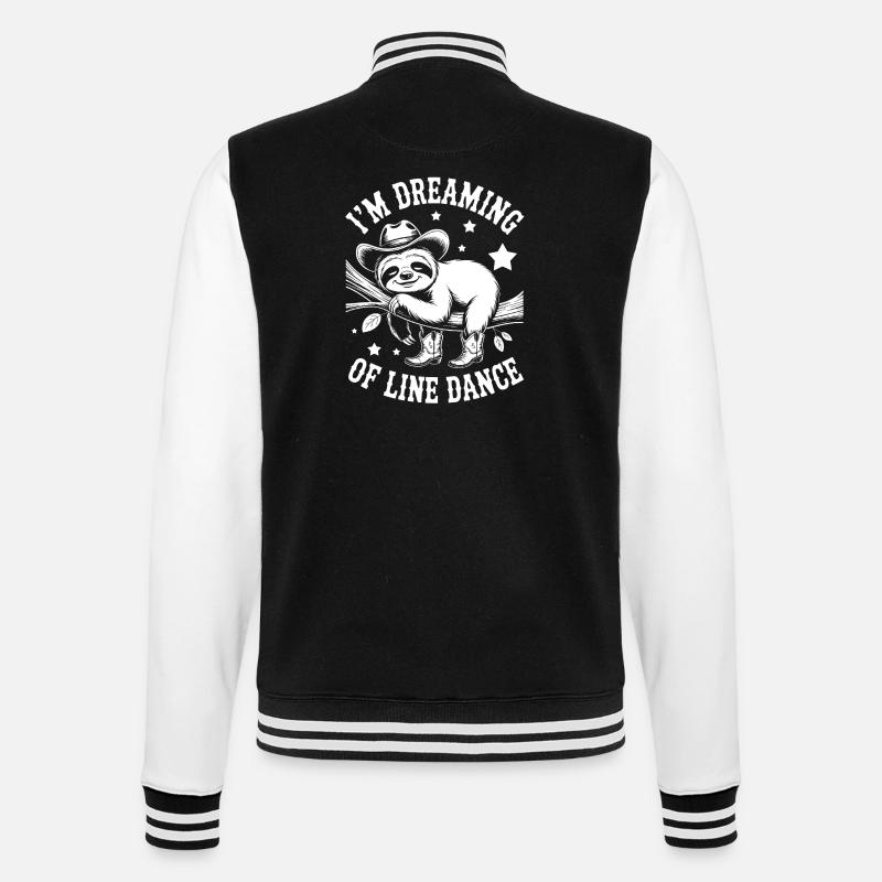 Faultier  LineDance Traum - College-Sweatjacke - Schwarz/Weiß