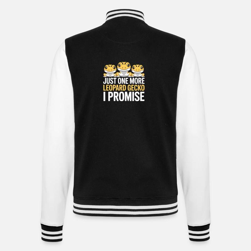Noch ein Leopardgekko, das verspreche ich - College-Sweatjacke - Schwarz/Weiß