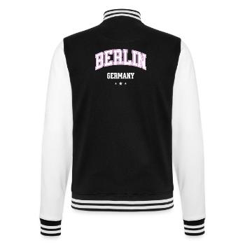 Berlin Pink Varsity Germany - College Sweat Jacket - black/white - Back - Marisol (170cm)