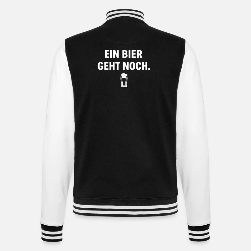 A beer is still possible. - College Sweat Jacket - black/white