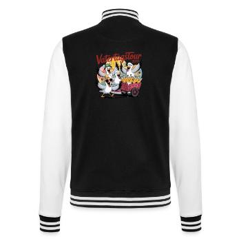 Vatertagstour 2026 Lustige Möwen Mit Bollerwagen - College-Sweatjacke - Schwarz/Weiß - Hinten - Marisol (170cm)