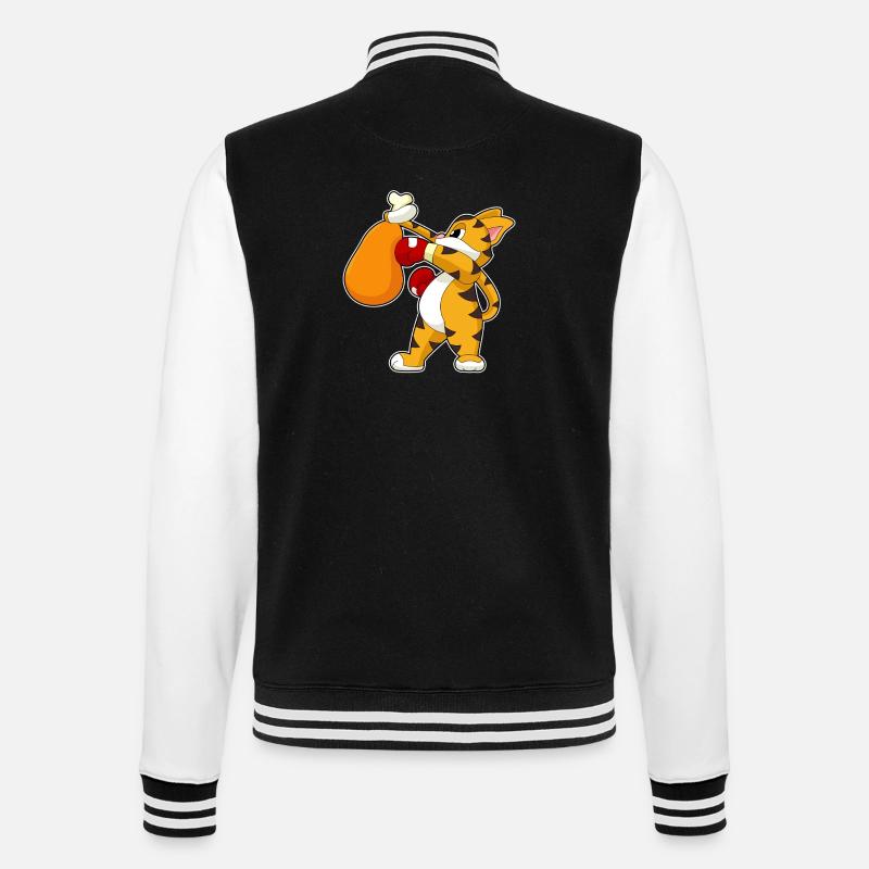 Tiger Boxer Boxhandschuhe Boxen - College-Sweatjacke - Schwarz/Weiß
