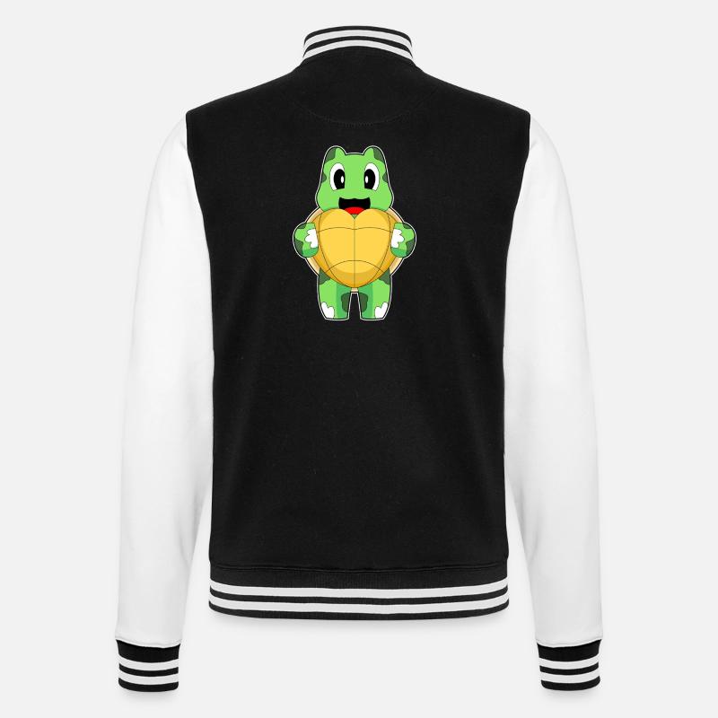 Turtle Heart - College Sweat Jacket - black/white