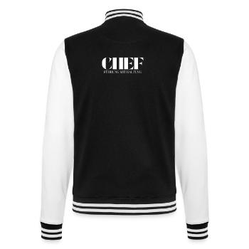 Le patron dit du leadership avec attitude - Veste Teddy - noir/blanc - Dos - Marisol (170cm)