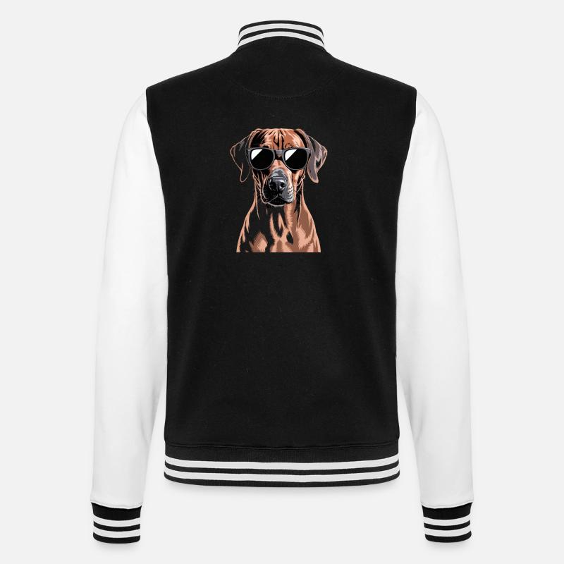 Rhodésian Ridgeback - Veste Teddy - noir/blanc