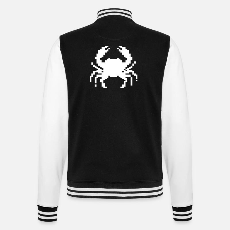 Conception du crabe pixel - Veste Teddy - noir/blanc