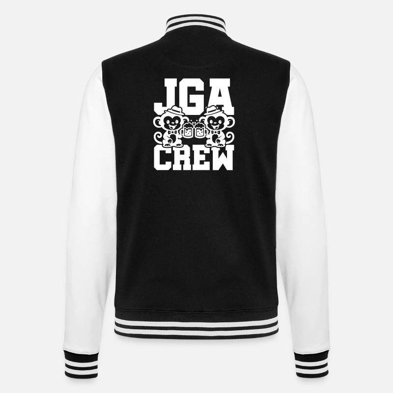 Jga Crew Junggesellenabschied Affe - College-Sweatjacke - Schwarz/Weiß