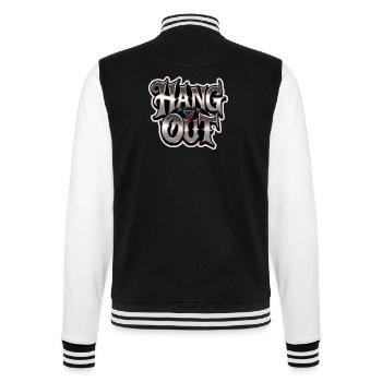 Hang Out Bat Horror Saying For Dark - College Sweat Jacket - black/white - Back - Marisol (170cm)