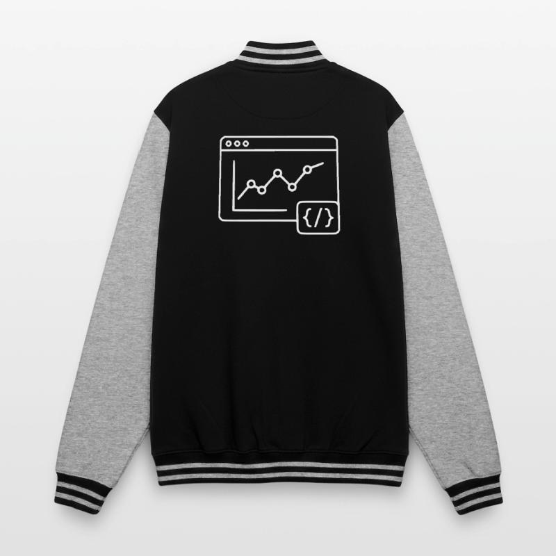Web Analyse Chart Coding Browser Vektor College-Sweatjacke
