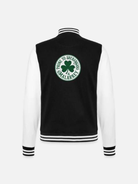 Lustige St.-Patrick's-Day-Eskapaden und Unsinn - College-Sweatjacke - Schwarz/Weiß