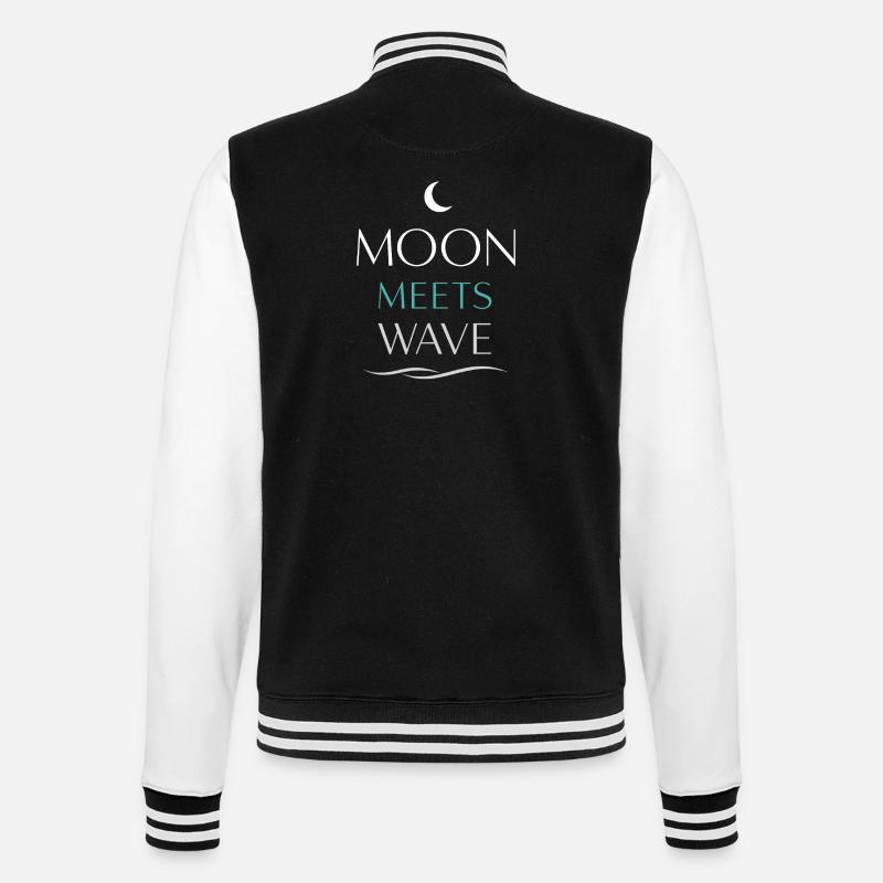 Nachtbootfahren Mit - College-Sweatjacke - Schwarz/Weiß