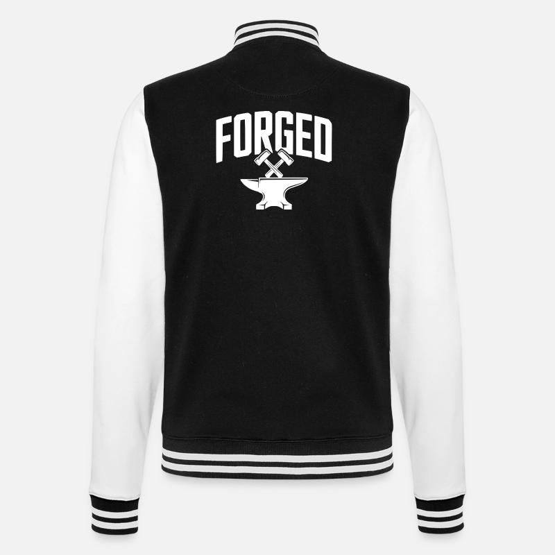 Forgé - Veste Teddy - noir/blanc