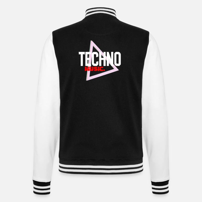 Techno Neon Triangle Pulse - Veste Teddy - noir/blanc