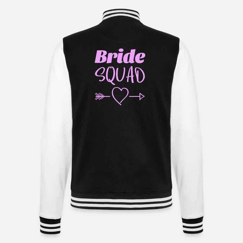 Bride Squad Herz Pfeile Design - College-Sweatjacke - Schwarz/Weiß