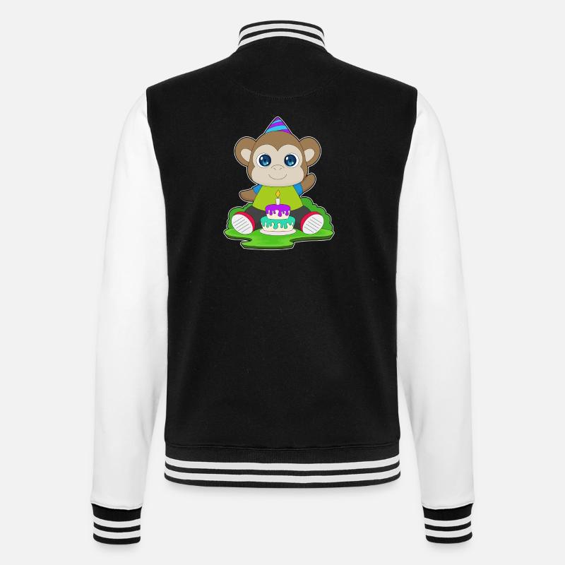 Gâteau d’anniversaire singe - Veste Teddy - noir/blanc