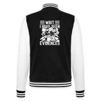Forensic Analyst Have Seen Evidences Squad Crime - College Sweat Jacket - black/white - Back - Marisol (170cm)