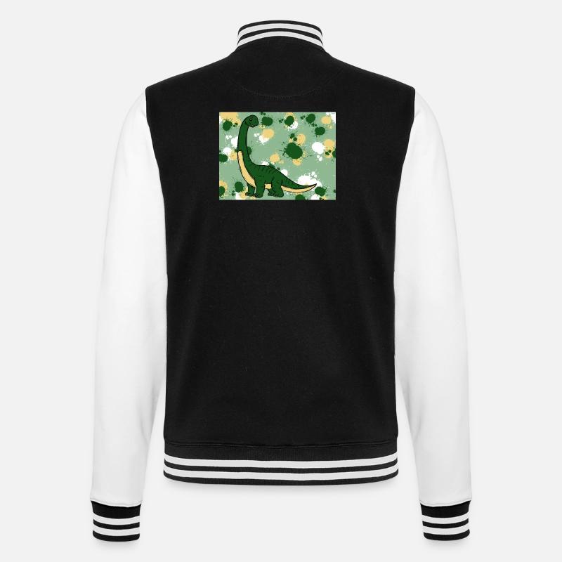 Brachiosaurus Dino - Veste Teddy - noir/blanc