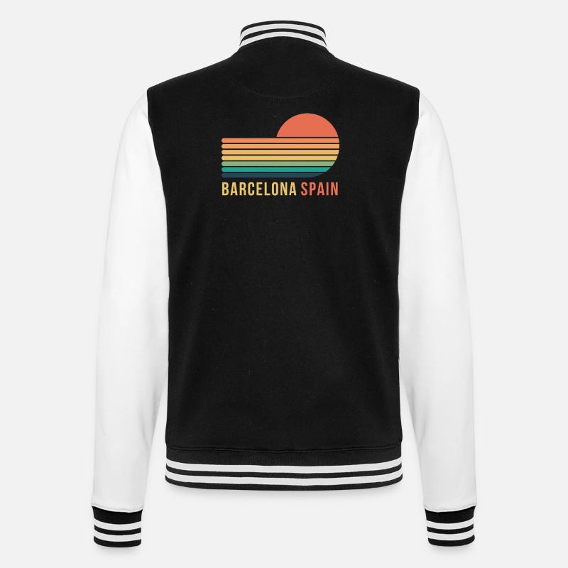 Barcelone - Veste Teddy - noir/blanc