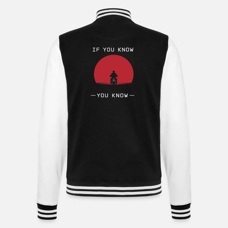 Why we ride motorcycles, - College Sweat Jacket - black/white