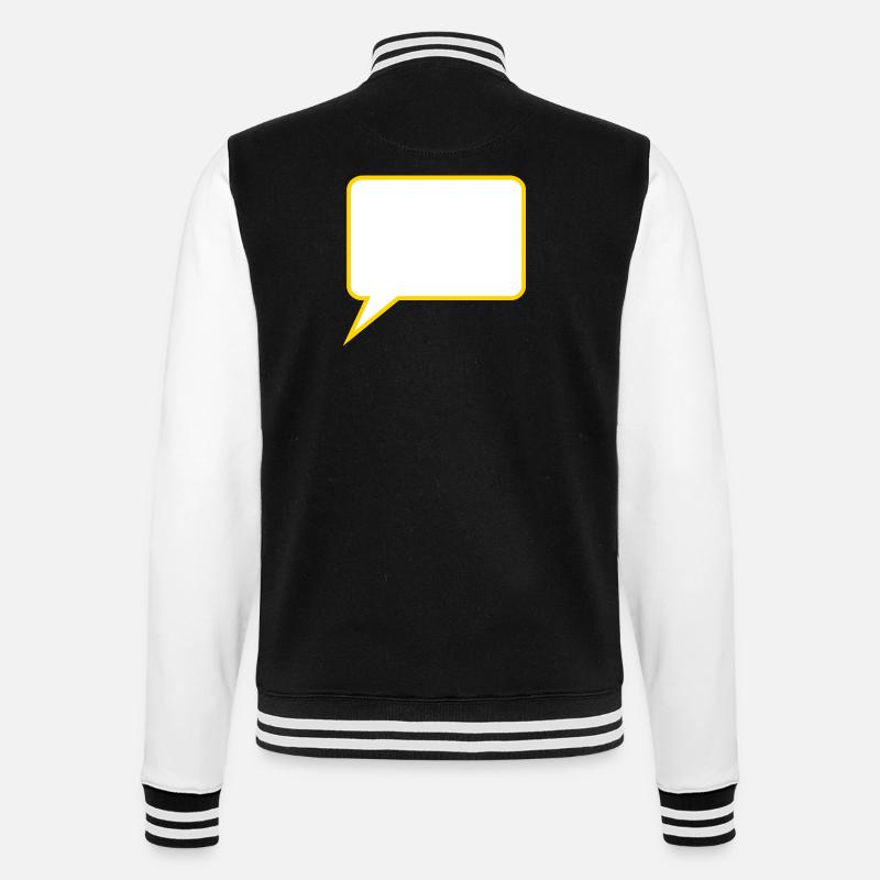 Personalize your own speech bubble comic - College Sweat Jacket - black/white