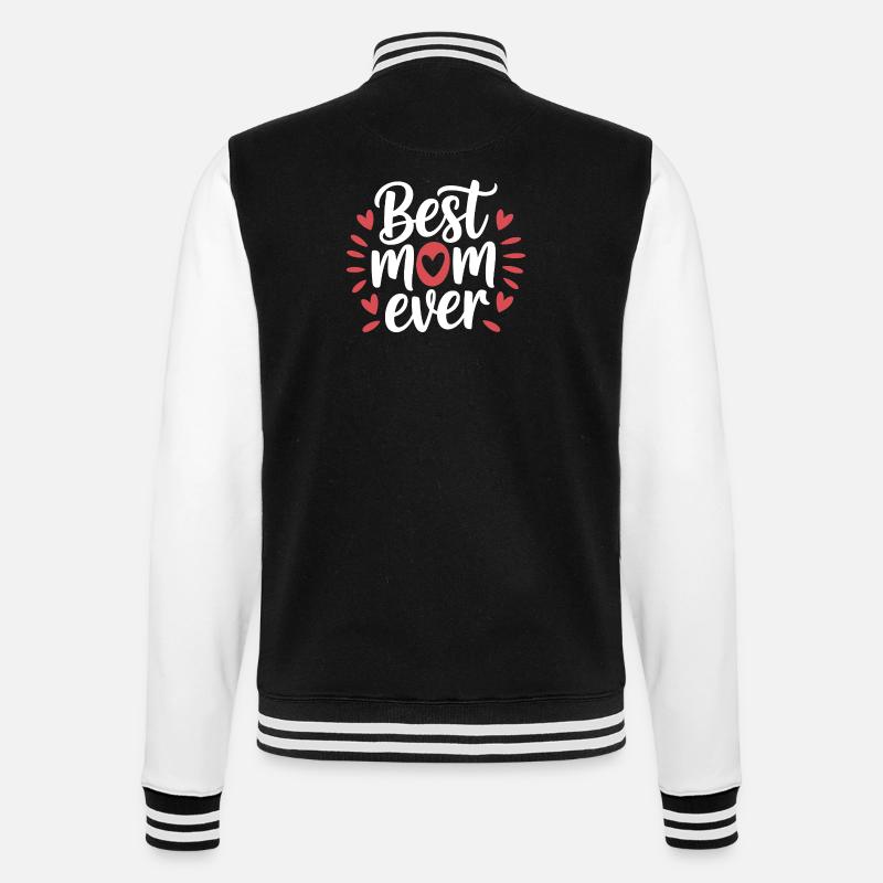 Die beste Mutter aller Zeiten - College-Sweatjacke - Schwarz/Weiß