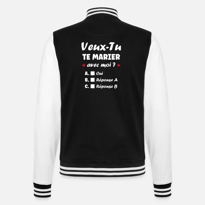 Proposition Mariage Interactif - Veste Teddy - noir/blanc