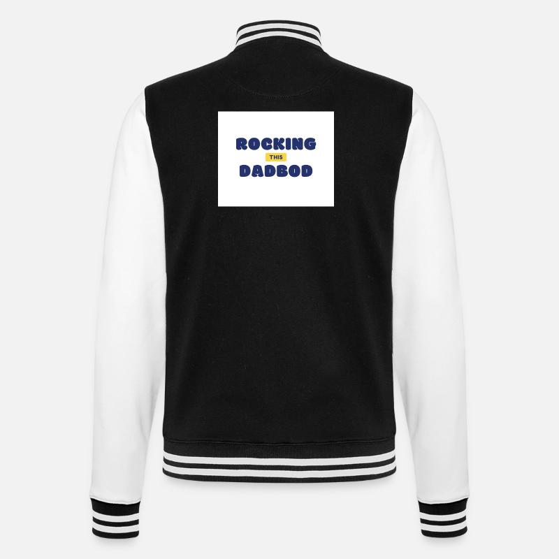 Rocking This Dad Bod - College Sweat Jacket - black/white
