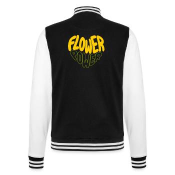 Flower Power Imprimé rétro - Veste Teddy - noir/blanc - Dos - Marisol (170cm)