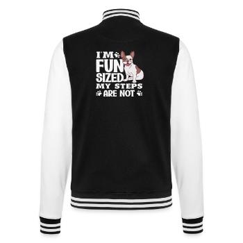 Warte Auf Mich, Ich Habe Kleine Beine - College-Sweatjacke - Schwarz/Weiß - Hinten - Marisol (170cm)