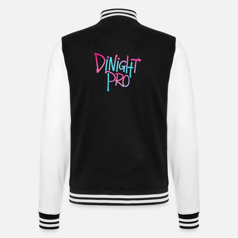 Dinight Pro Neon Gradient - College-Sweatjacke - Schwarz/Weiß