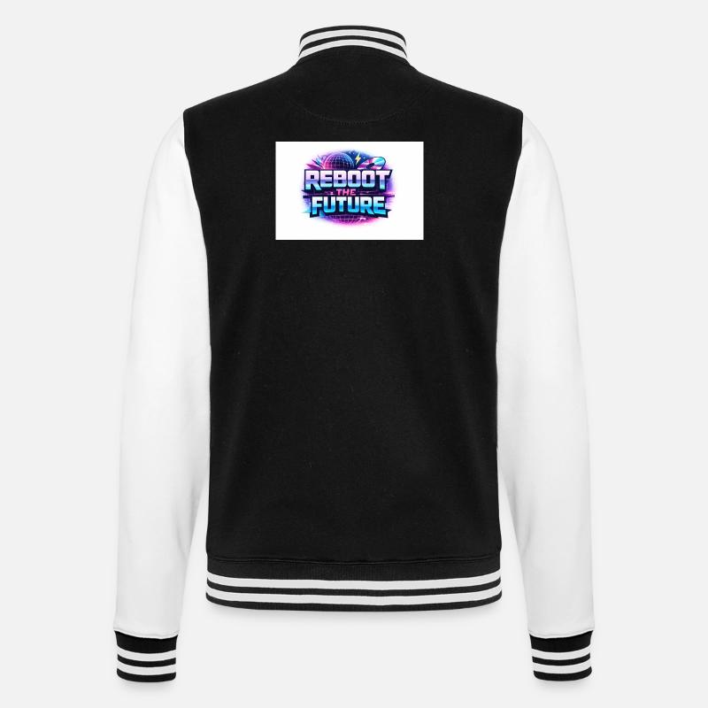 Reboot the Future Neon - College Sweat Jacket - black/white