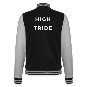 High Pride Bold Typography - College Sweat Jacket - black/heather grey - Back - Marisol (170cm)
